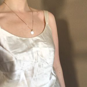 Small white silk top, sz 2, Lafayette 148 New York